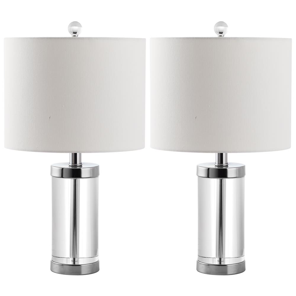Safavieh LIT4101A LAURIE CRYSTAL (SET OF 2) SILVER NECK TABLE LAMP
